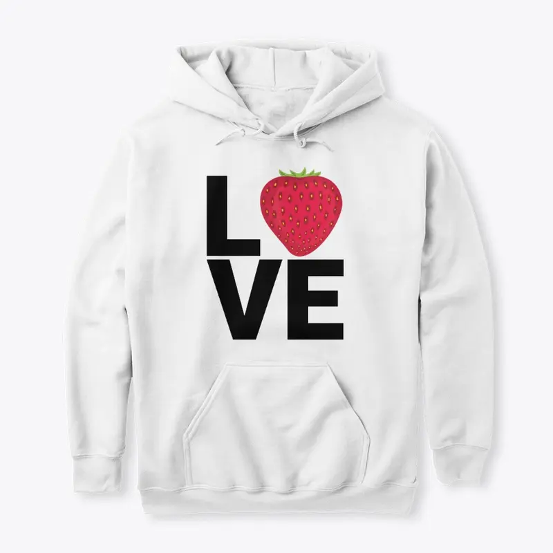 Hoodie LOVE: Strawberry (3 Colors)